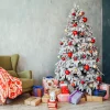 Albero di Natale floccato Hollybell in PVC, h180 cm<Dmora Sale