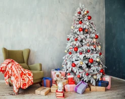 Albero di Natale floccato Hollybell in PVC, h180 cm<Dmora Sale