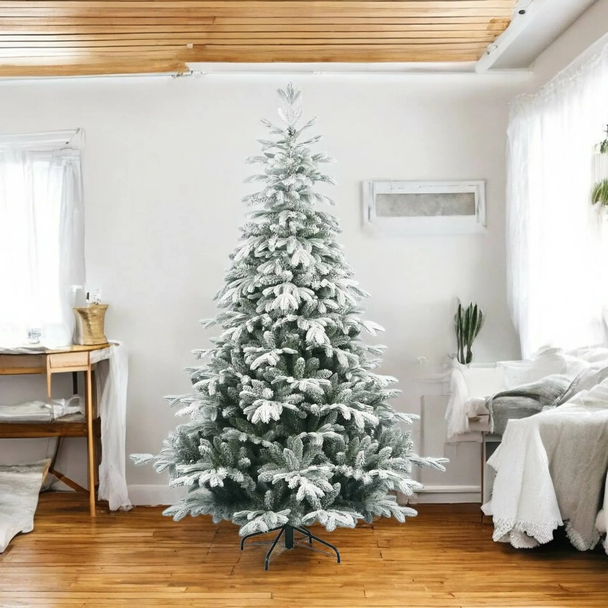Albero di Natale floccato in PVC, h180 cm<Dmora Discount