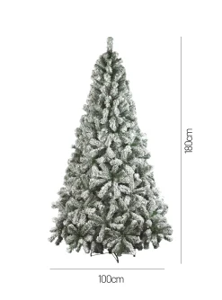 Albero di Natale floccato Hollybell in PVC, h180 cm<Dmora Sale
