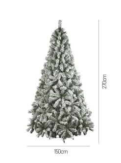Albero di Natale floccato Hollybell in PVC, h270 cm<Dmora New