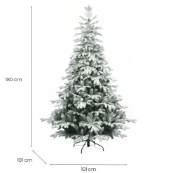 Albero di Natale floccato in PVC, h180 cm<Dmora Discount