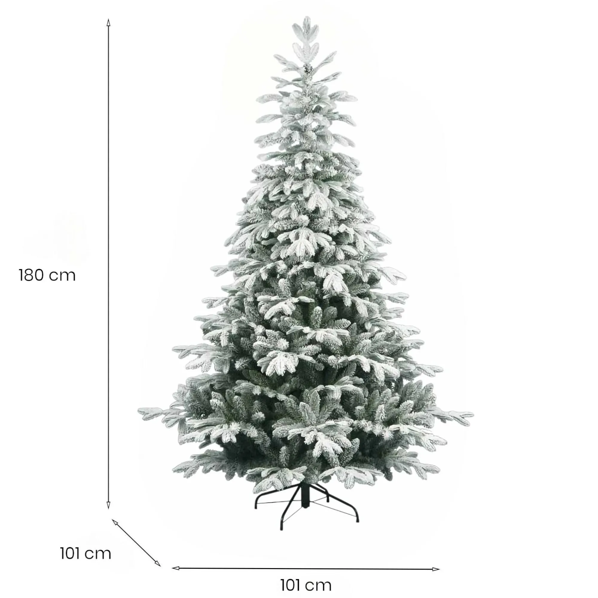 Albero di Natale floccato in PVC, h180 cm<Dmora Discount