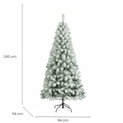 Albero di Natale floccato in PVC, h240 cm<Dmora Discount
