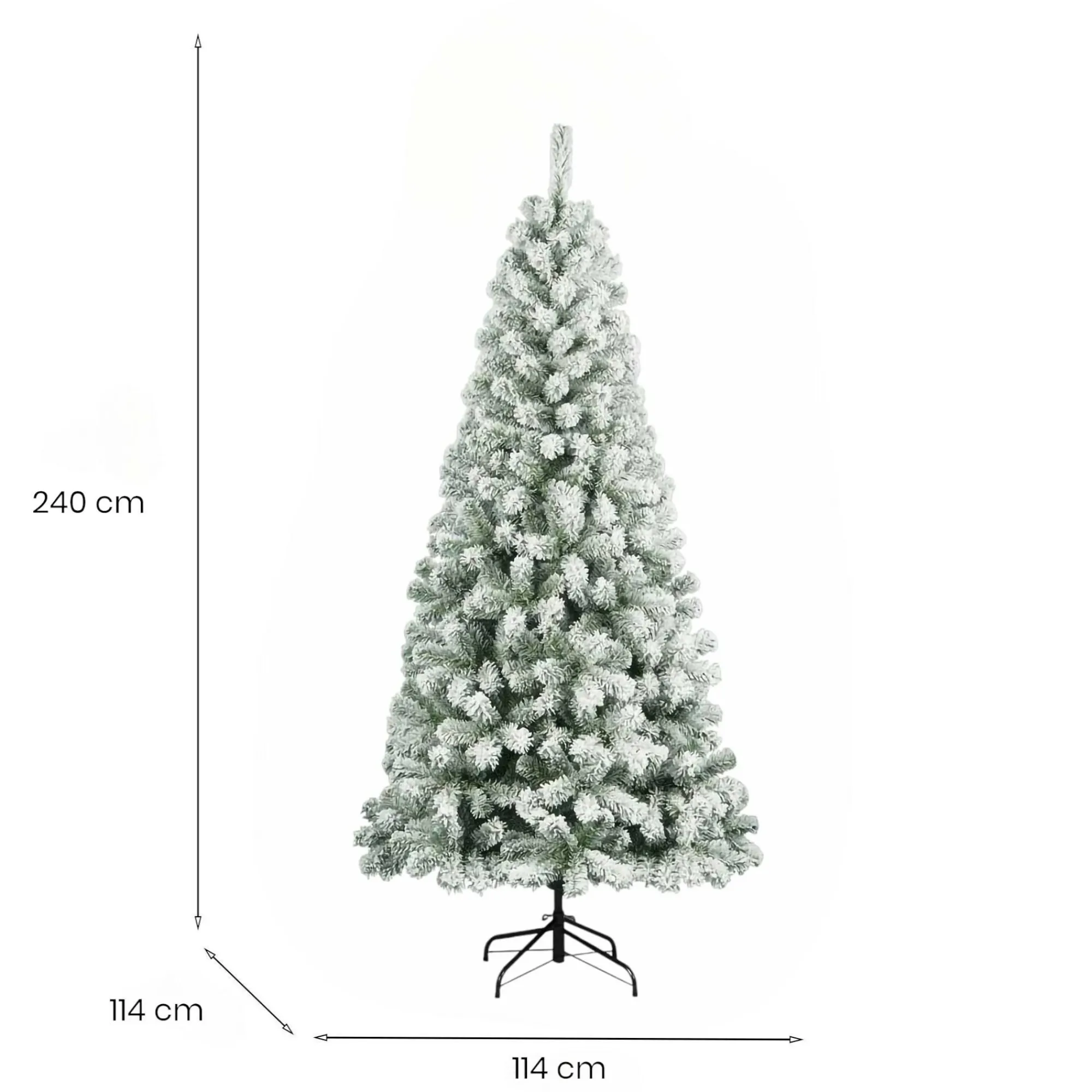 Albero di Natale floccato in PVC, h240 cm<Dmora Discount