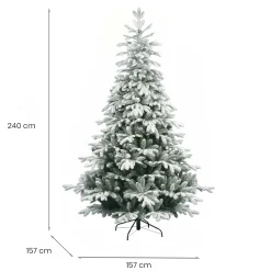 Albero di Natale floccato in PVC, h240 cm<Dmora Hot