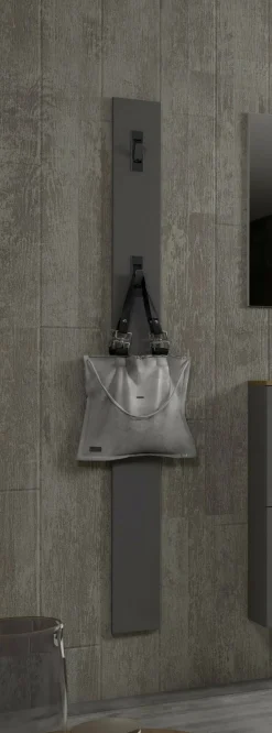 Appendiabiti Ascrea, 15x2h170 cm, Grigio e Antracite<Dmora Outlet