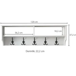 Appendiabiti Egay, 120x22 h37 cm,<Dmora Clearance