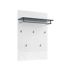 Appendiabiti Henry, 80x115h26 cm, Bianco lucido e Antracite<Dmora New