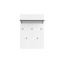 Appendiabiti Henry, 80x115h26 cm, Bianco lucido e Antracite<Dmora New
