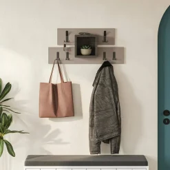 Appendiabiti Jimena, 68x15 h32 cm, Marrone e Beige<Dmora Best
