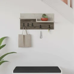 Appendiabiti Kilo, 65x15 h31 cm, Marrone e Azzurro<Dmora Sale