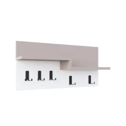 Appendiabiti Kilo, 65x15 h31 cm, Beige e Bianco<Dmora Clearance