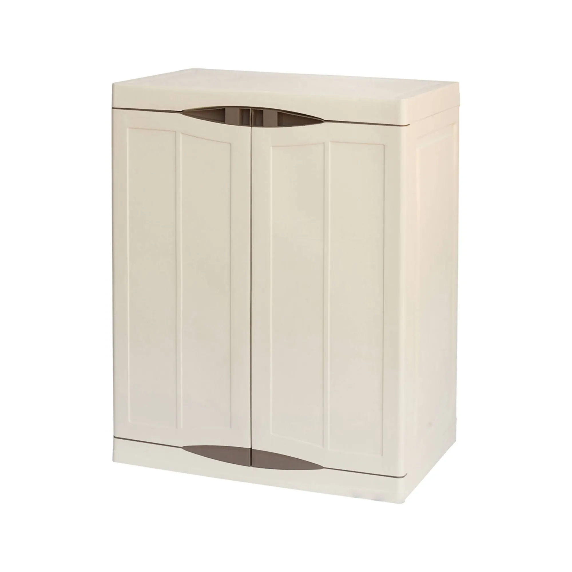 Armadio da esterno Acira, Beige e Marrone, 70x47h91 cm Finitura elegante<Dmora Flash Sale