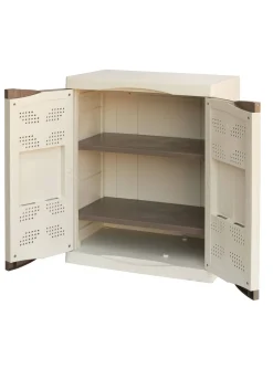 Armadio da esterno Acira, Beige e Marrone, 70x47h91 cm Finitura elegante<Dmora Flash Sale