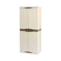 Armadio da esterno Adenina, Beige e Marrone, 70x47h179 cm Finitura elegante<Dmora Online