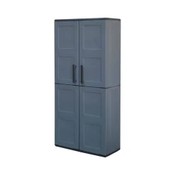 Armadio da esterno Akina, Grigio e Nero, Finitura quadri<Dmora Sale