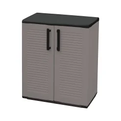 Armadio da esterno Amordel, Grigio e Nero, 68x37h84 cm Finitura righe<Dmora Clearance