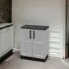 Armadio da esterno Anthony, Grigio chiaro e Nero, Finitura quadri<Dmora Hot