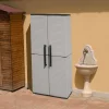 Armadio da esterno Arabel, Grigio e Nero, Finitura righe<Dmora Best Sale