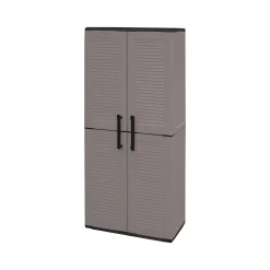 Armadio da esterno Arabel, Grigio e Nero, Finitura righe<Dmora Best Sale