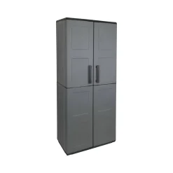 Armadio da esterno Arabel, Grigio e Nero, Finitura quadri<Dmora Cheap
