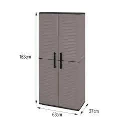 Armadio da esterno Arabel, Grigio e Nero, Finitura righe<Dmora Best Sale
