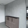 Armadio da esterno Aranka, Grigio e Nero, Finitura quadri<Dmora Outlet