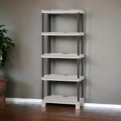 Armadio da esterno Giri, 70x35h172 cm, Grigio chiaro e Nero<Dmora Best Sale