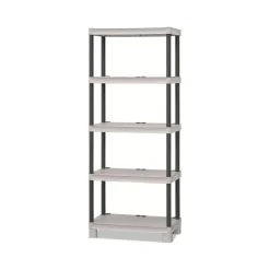 Armadio da esterno Giri, 70x35h172 cm, Grigio chiaro e Nero<Dmora Best Sale