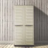 Armadio da esterno Ipno, Beige e Marrone, Finitura righe<Dmora Discount