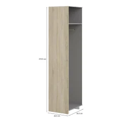 Armadio multiuso 1 anta Aldeno, 60x49 h219 cm,<Dmora Sale