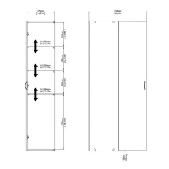 Armadio multiuso 1 anta Am, 39x41 h175 cm,<Dmora New