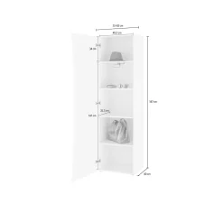 Armadio multiuso 1 anta Angi, cm 63x40h187,<Dmora Sale