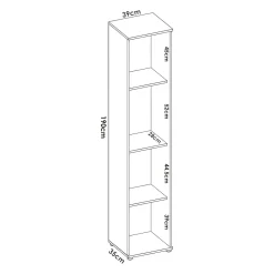 Armadio multiuso 1 anta Arrow, 39x35h190 cm,<Dmora Outlet