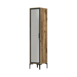 Armadio multiuso 1 anta Asfodelo, 40x201h48 cm, Noce e Antracite<Dmora Best