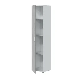 Armadio multiuso 1 anta Avlis, 41x37h182 cm, Cemento e Bianco<Dmora Outlet