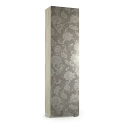 Armadio multiuso 1 anta Ddarbo, 50x30h182 cm, Olmo e fantasia<Dmora New