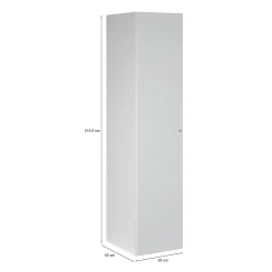 Armadio multiuso 1 anta Ddenipot, 60x50 h219 cm,<Dmora Store