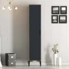 Armadio multiuso 1 anta Giusta, 40x201h48 cm, Noce e Antracite<Dmora Flash Sale