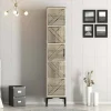 Armadio multiuso 1 anta Giusta, 48x40h201 cm, Noce e Bianco<Dmora New