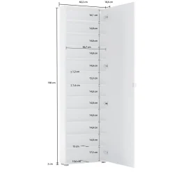 Armadio multiuso 1 anta Ippolita, 60x19h200 cm,<Dmora New
