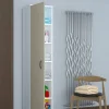 Armadio multiuso 1 anta Ivo, 40x36h186 cm, Bianco e Rovere<Dmora Flash Sale