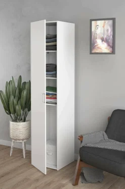 Armadio multiuso 1 anta Khutulun, 42x39 h175 cm,<Dmora Online
