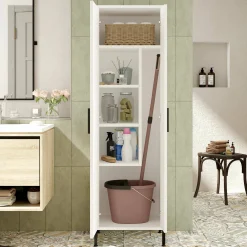 Armadio multiuso 1 anta Niala, 50x36 h165 cm,<Dmora Clearance