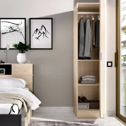Armadio multiuso 1 anta Nxy, 41x52h184 cm,<Dmora Store