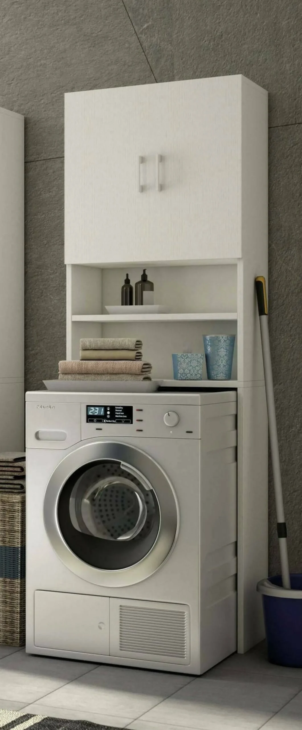 Armadio multiuso 2 ante Agar, 65x32h195 cm,<Dmora New