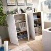 Armadio multiuso 2 ante Alicha, 79x40h96 cm, Bianco e Rovere<Dmora Sale