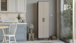 Armadio multiuso 2 ante Albizia, 50x36 h184 cm, Marrone e Antracite<Dmora Cheap