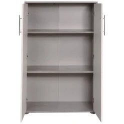 Armadio multiuso 2 ante Angie, 79x34h118 cm, Cemento e Bianco<Dmora Outlet